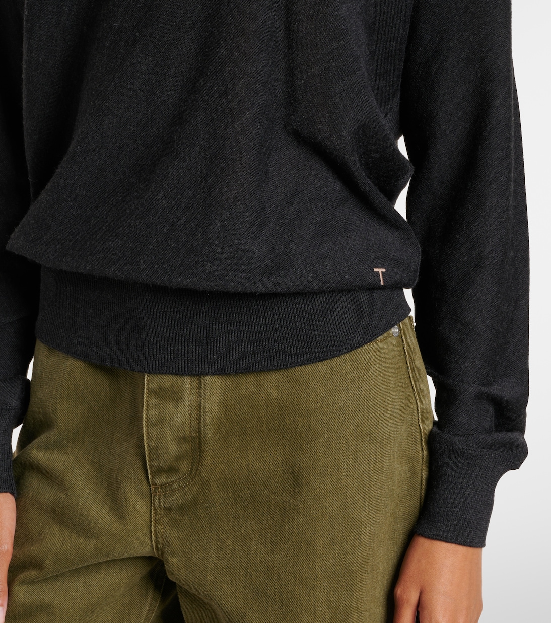 Pullover in lana e seta a coste | Tod's