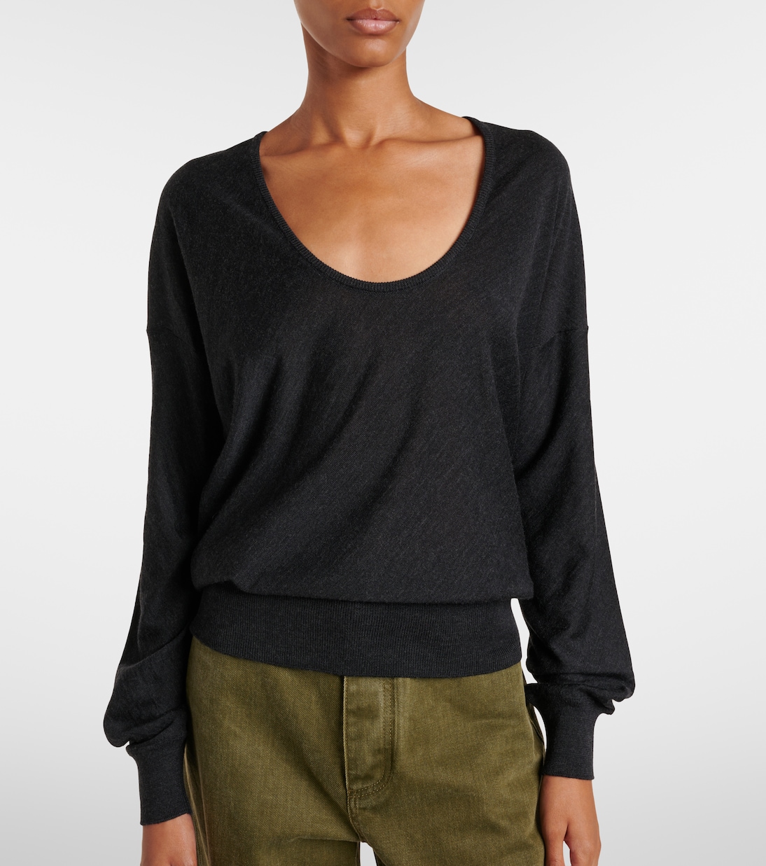 Pullover in lana e seta a coste | Tod's