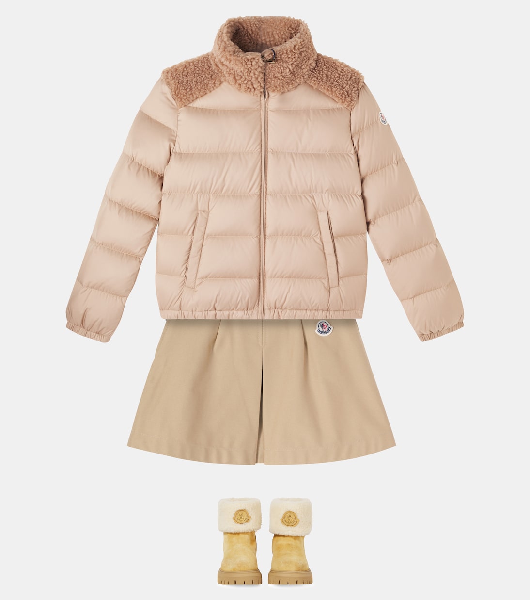 Vard fleece-trimmed down jacket | Moncler Enfant