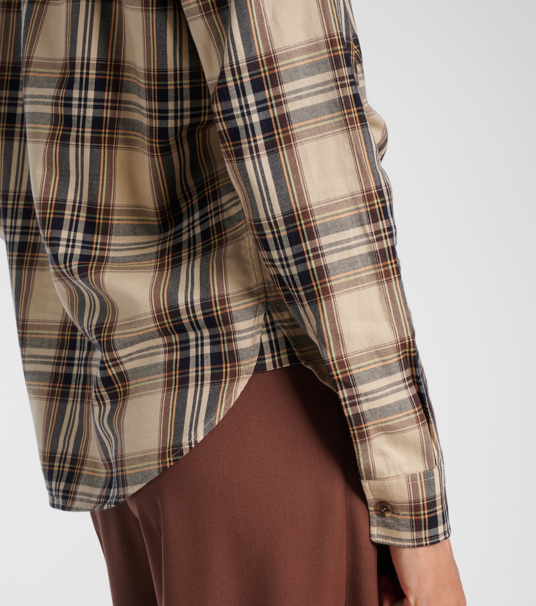 Chemise Cassandre en coton mélangé à carreaux | Saint Laurent