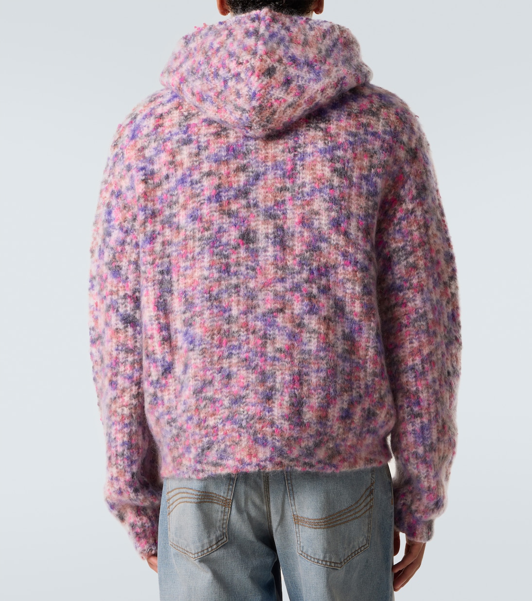 Hooded wool, mohair, and cotton-blend cardigan | ERL