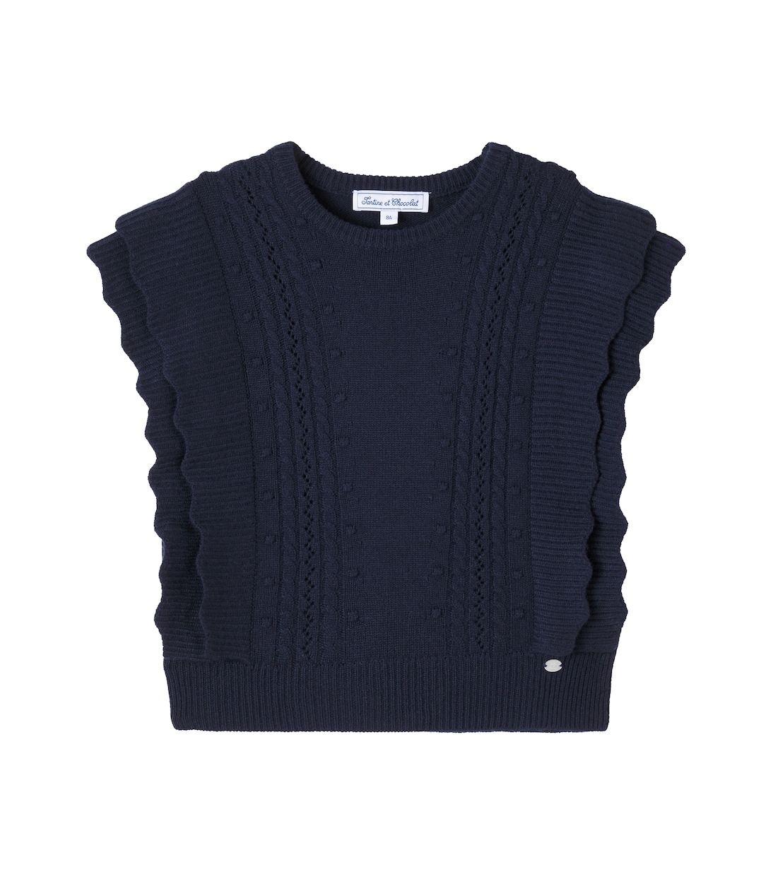 Gilet in maglia con volant | Tartine et Chocolat