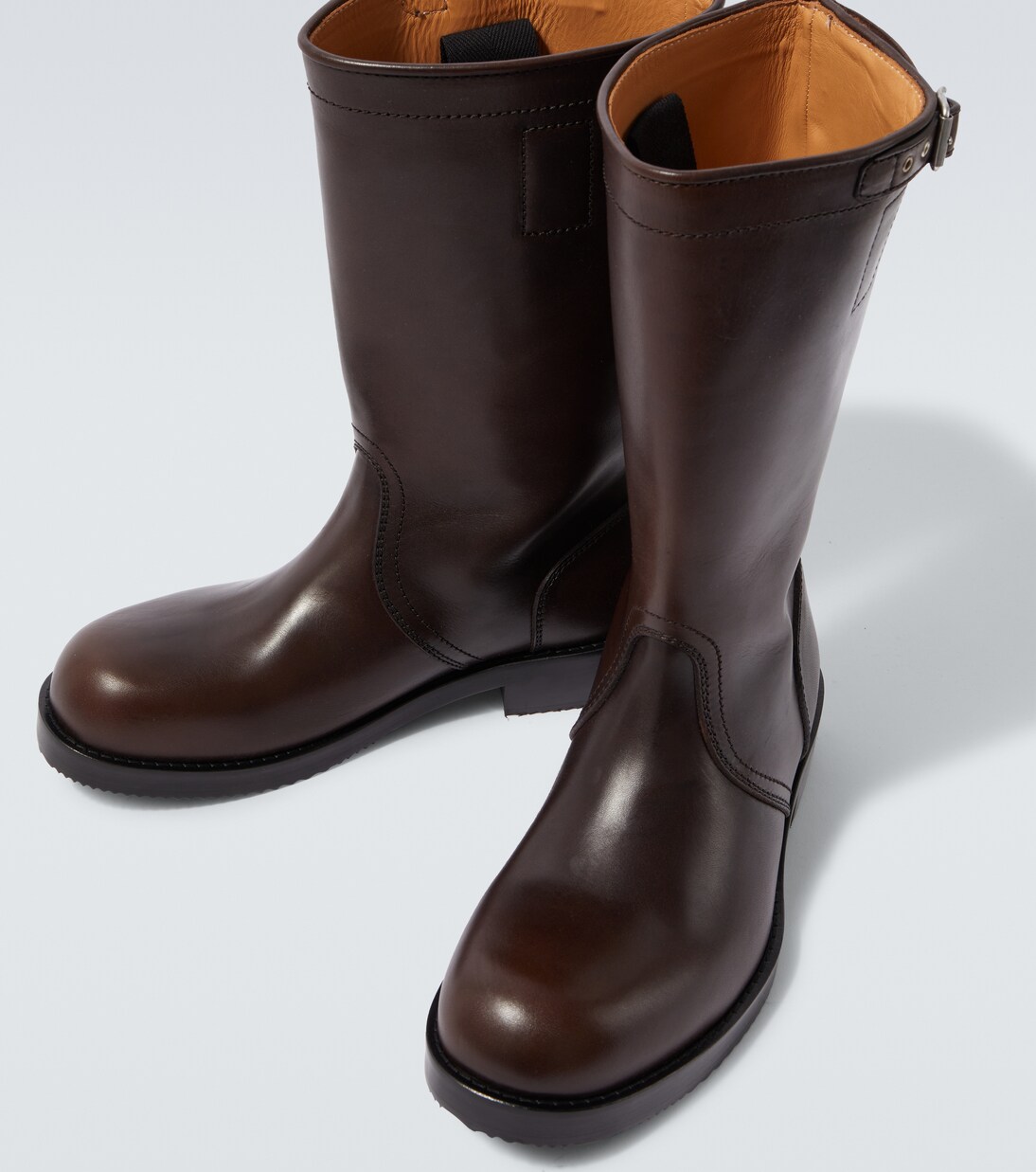 Leather biker boots | Dries Van Noten