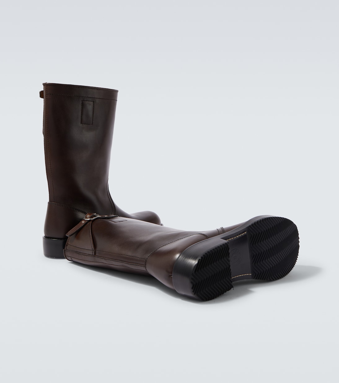 Leather biker boots | Dries Van Noten