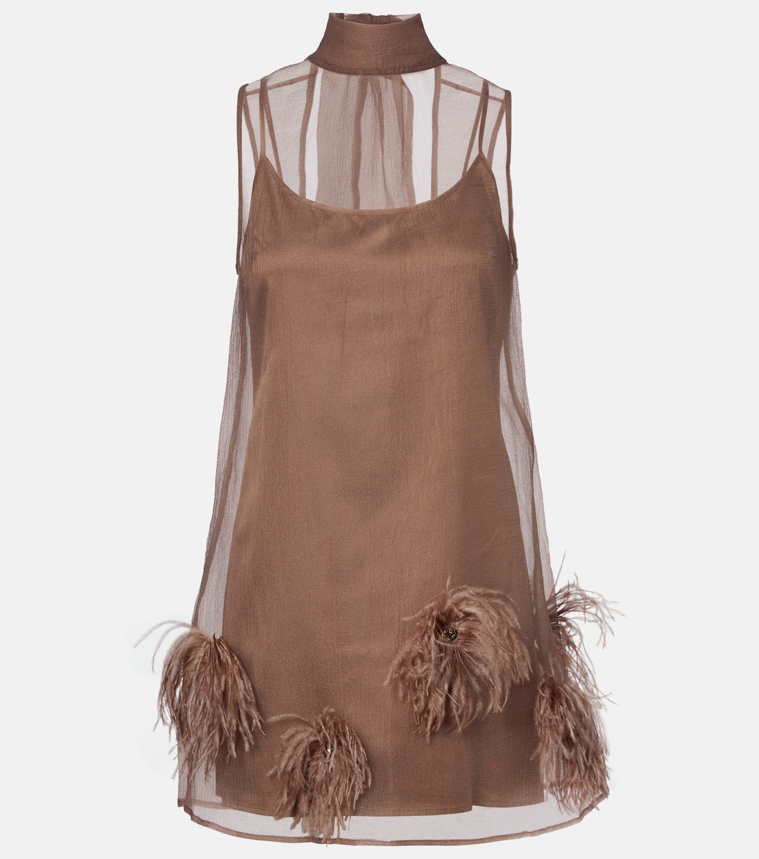 Minikleid Albee mit Federn | Staud