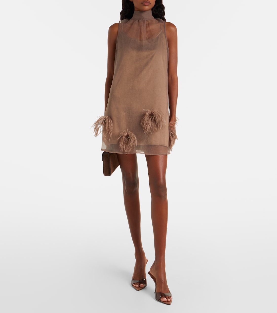 Minikleid Albee mit Federn | Staud