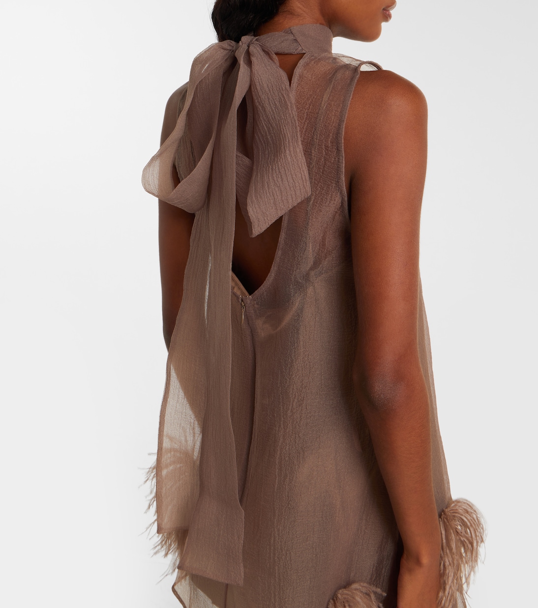 Minikleid Albee mit Federn | Staud
