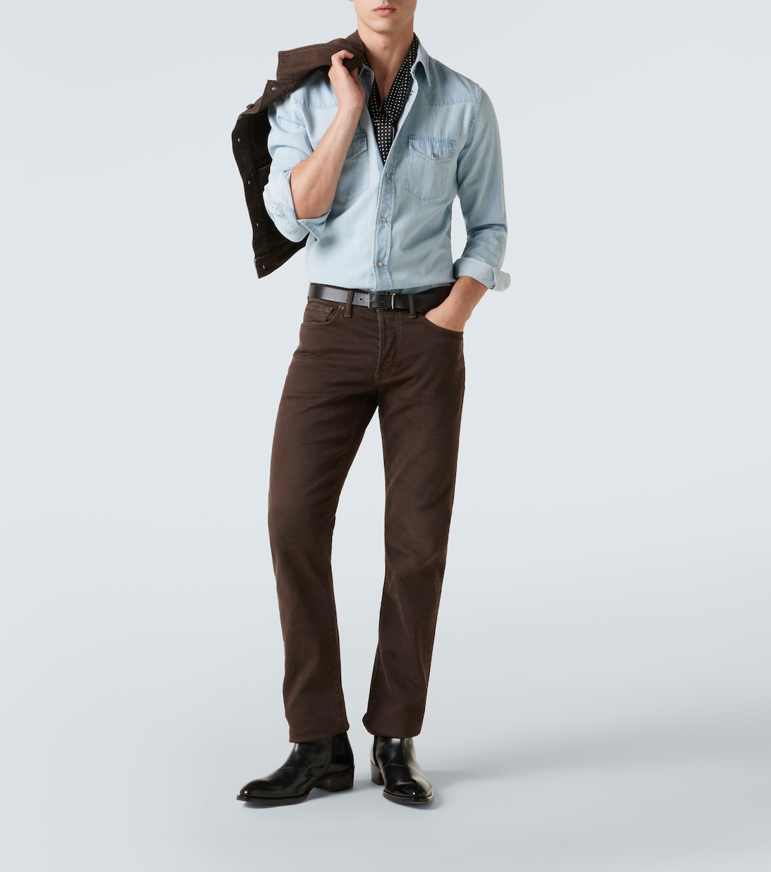 Hemd aus Baumwoll-Chambray | Tom Ford