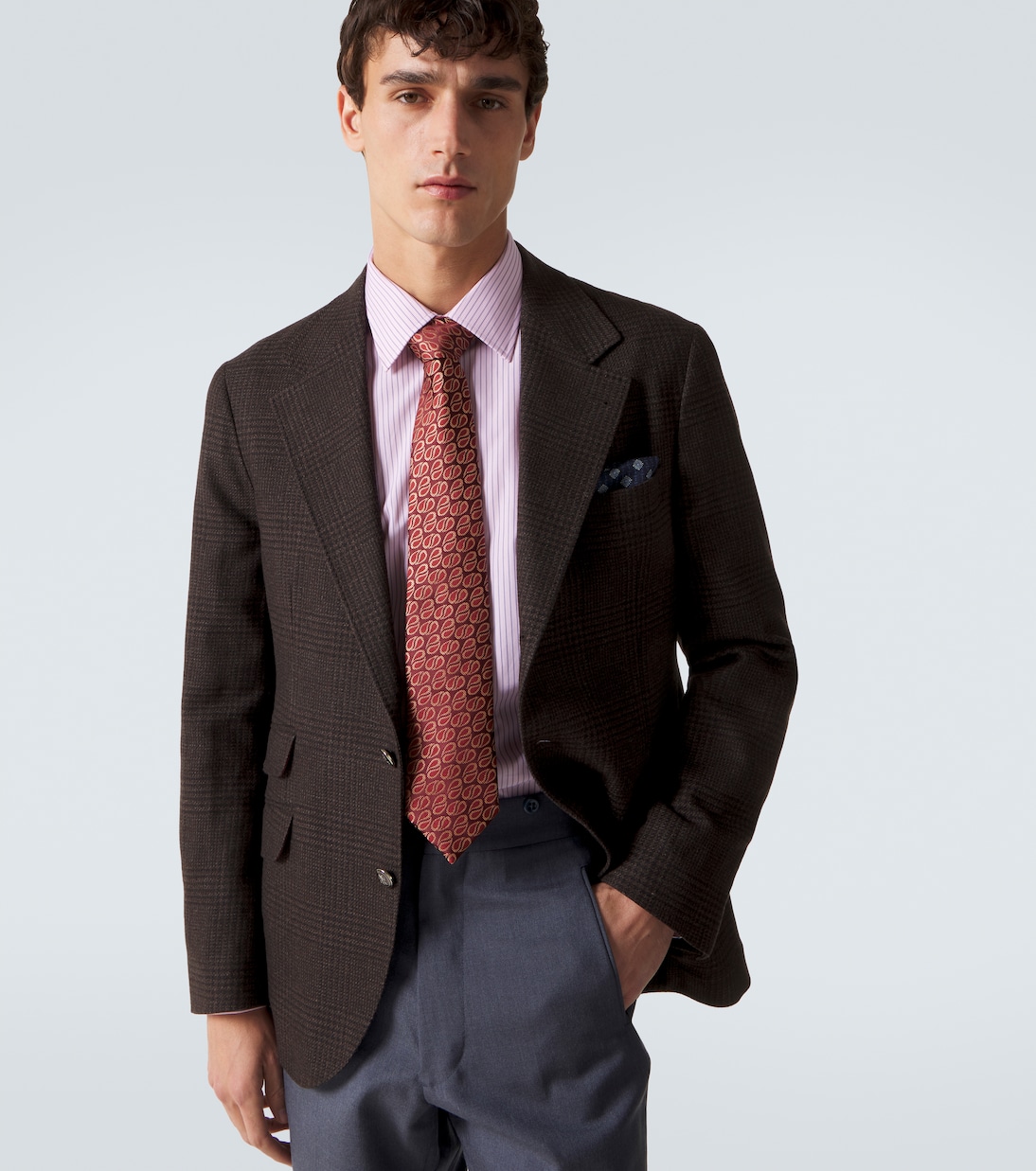 Cravate en jacquard de soie | Charvet