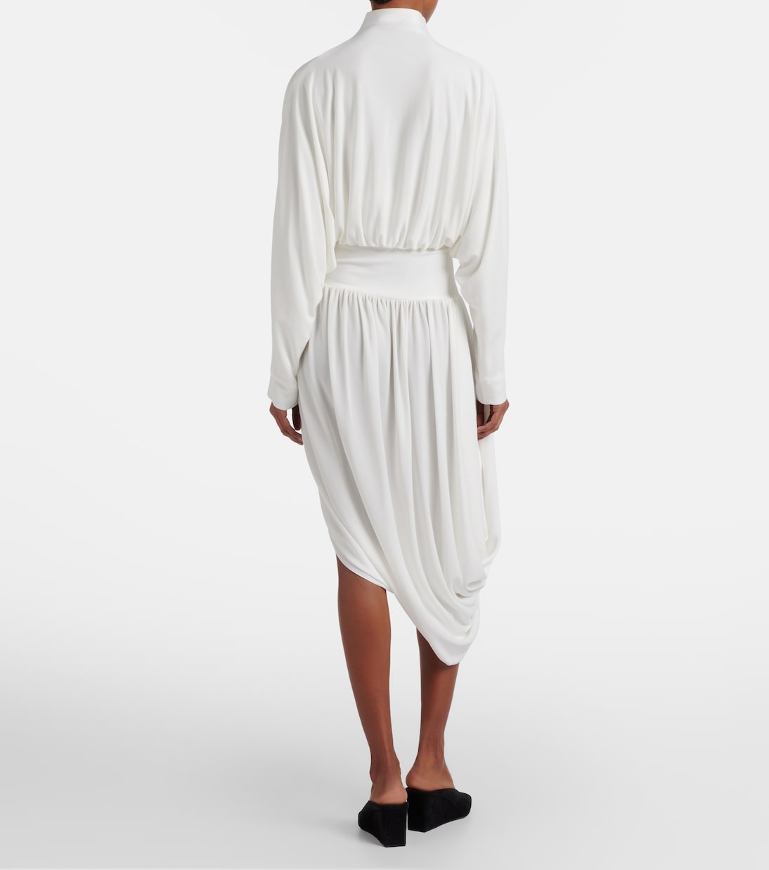 Asymmetric jersey midi skirt | Alaïa