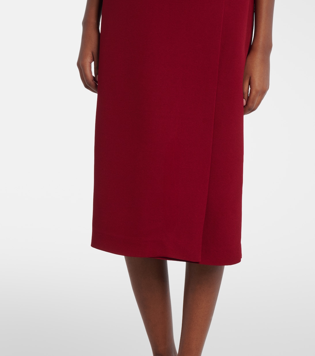 Horsebit绉纱中长连衣裙 | Gucci