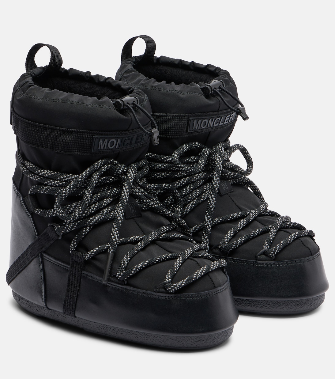 x Moon Boot Icon Low Gaiter 레더 트리밍 스노우 부츠 | Moncler Grenoble