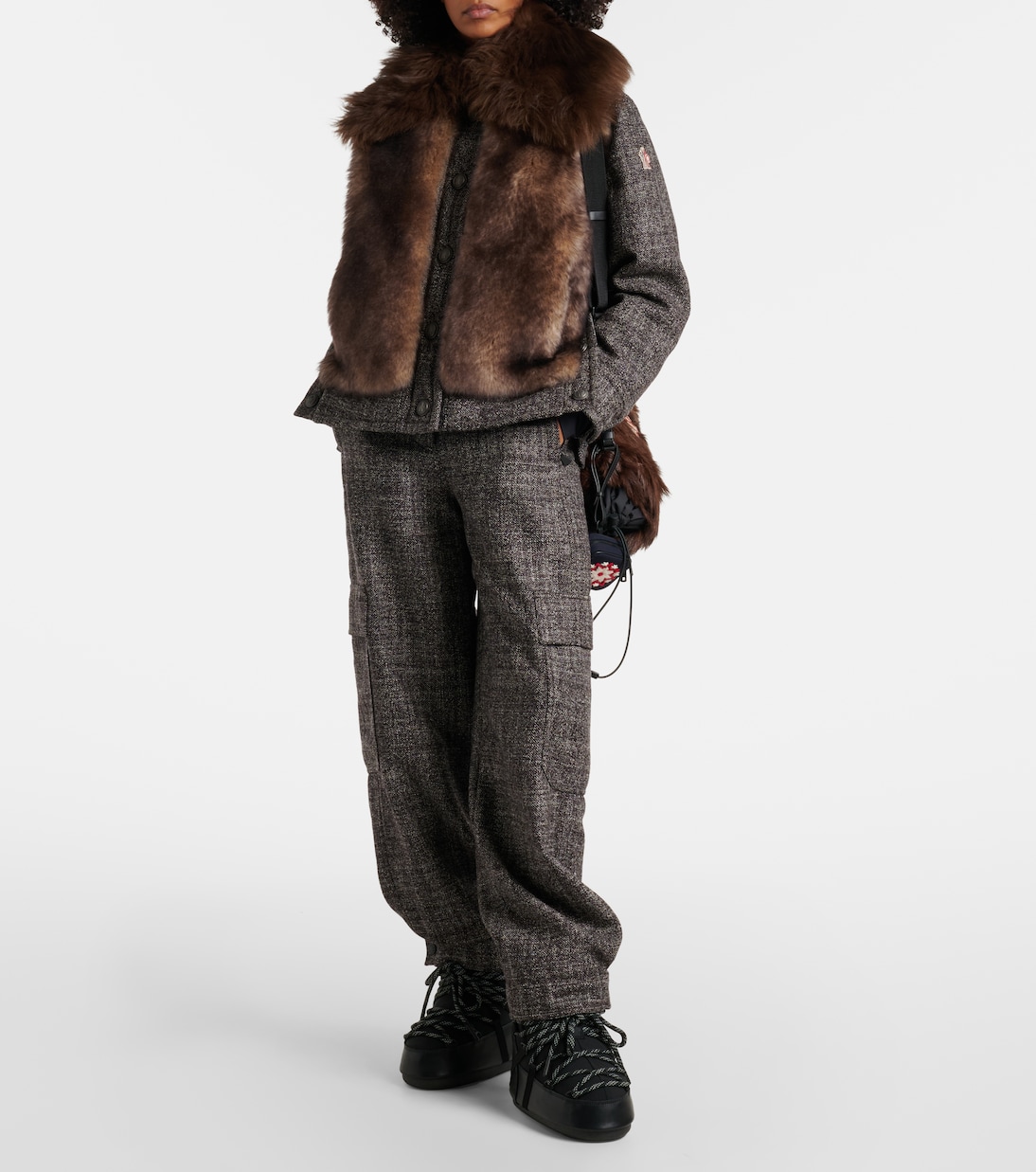 x Moon Boot Icon Low Gaiter 레더 트리밍 스노우 부츠 | Moncler Grenoble