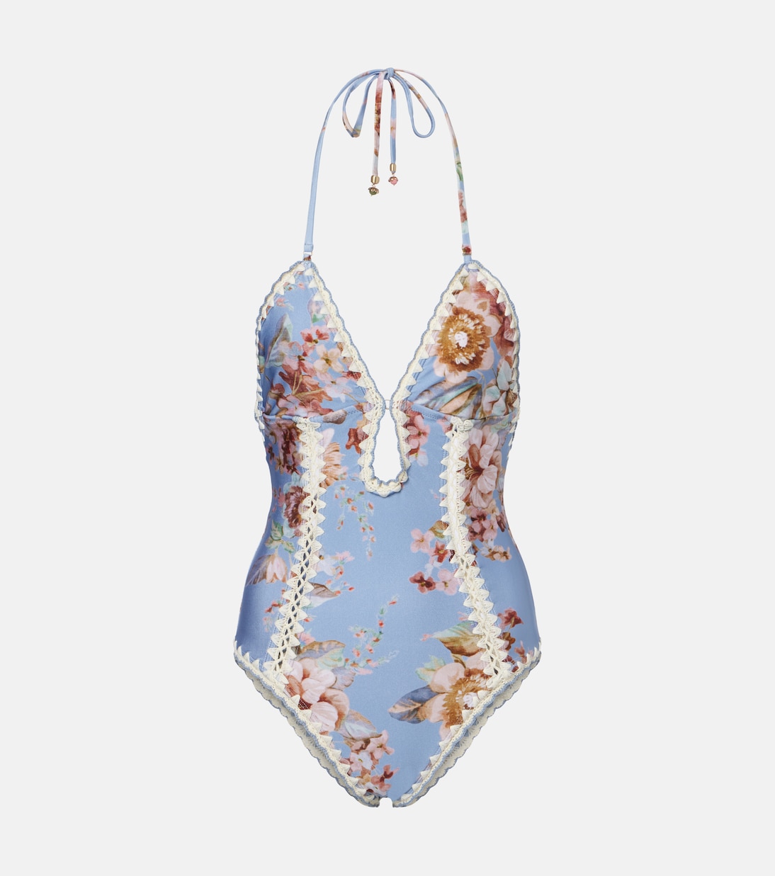 Awaken floral crochet-trimmed swimsuit | Zimmermann