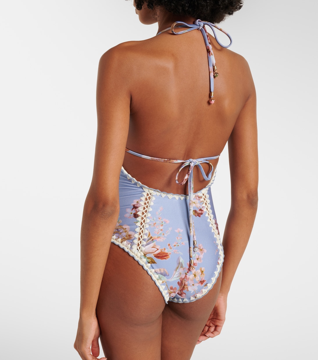 Awaken floral crochet-trimmed swimsuit | Zimmermann