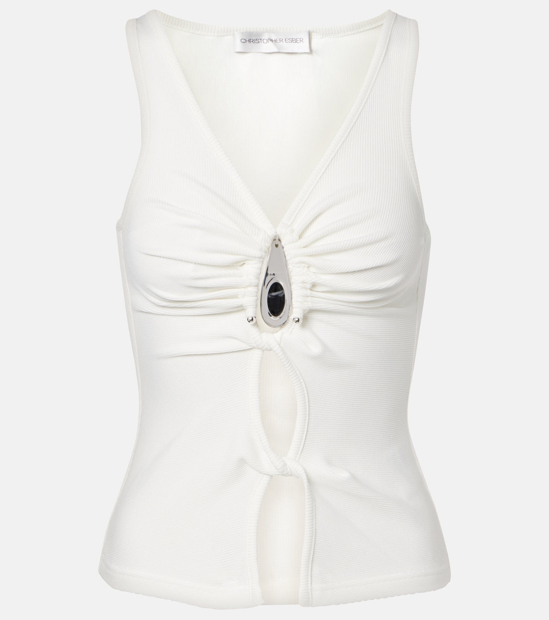 Cutout ribbed-knit top | Christopher Esber