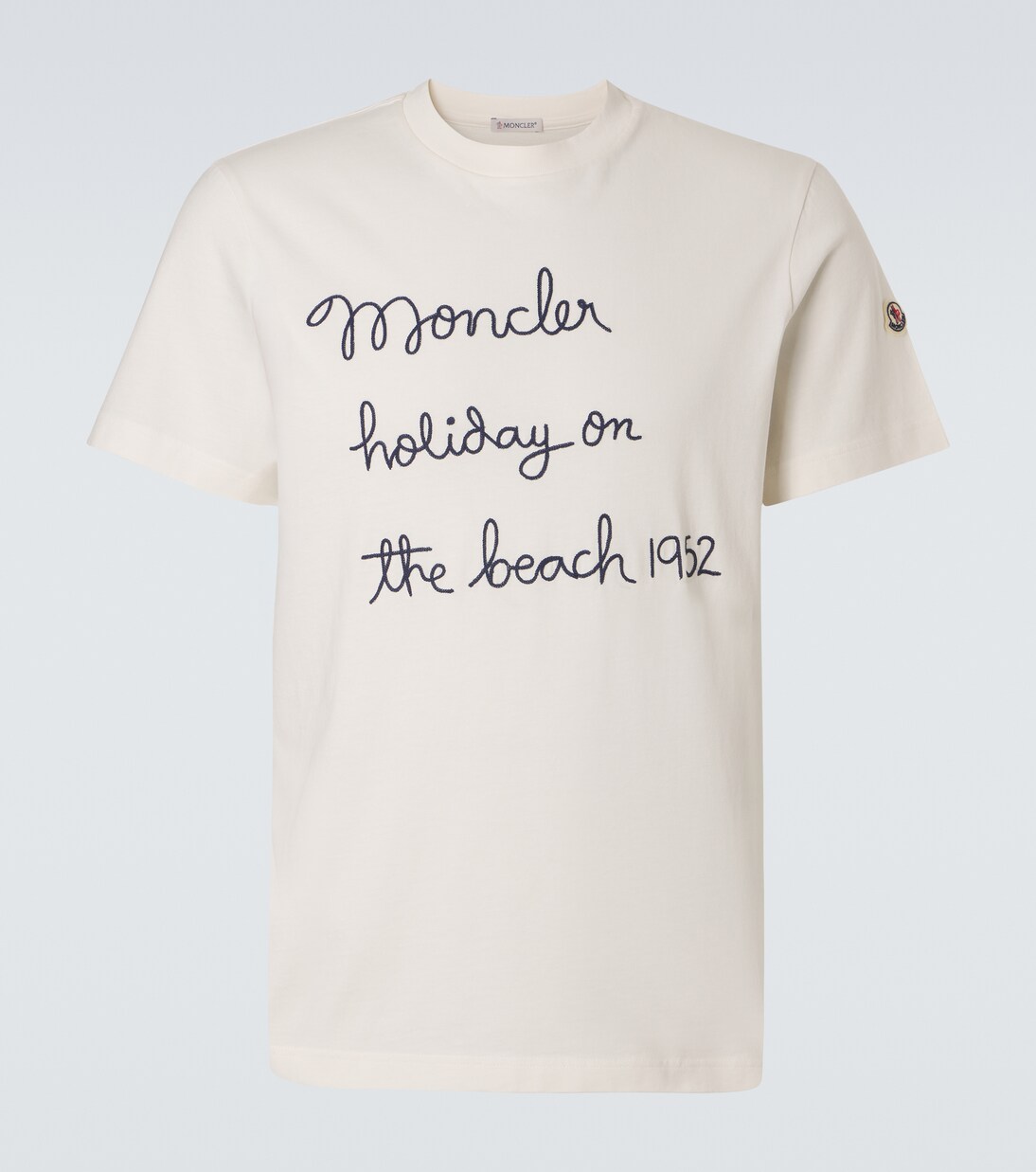 Embroidered cotton jersey T-shirt | Moncler