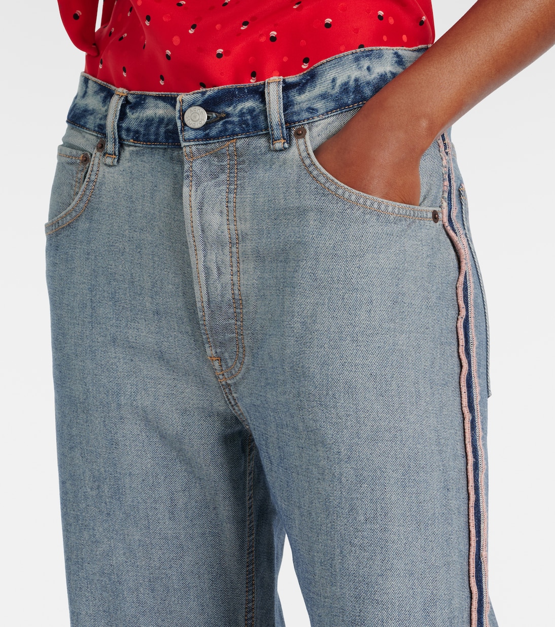 Jeans rectos adornados deconstruidos  | Acne Studios