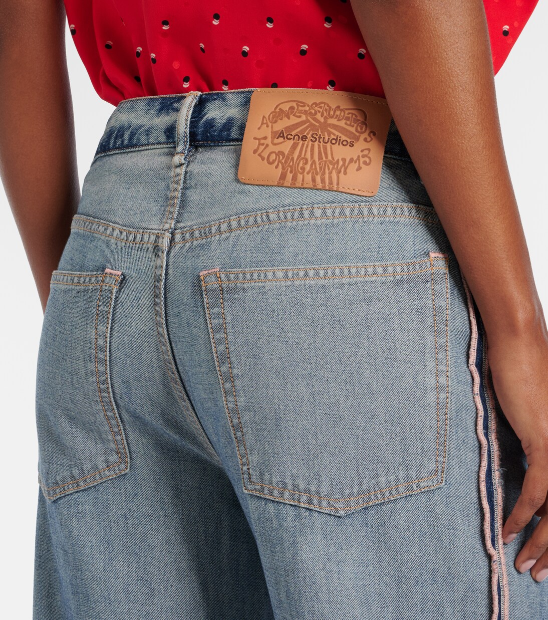 Jeans rectos adornados deconstruidos  | Acne Studios