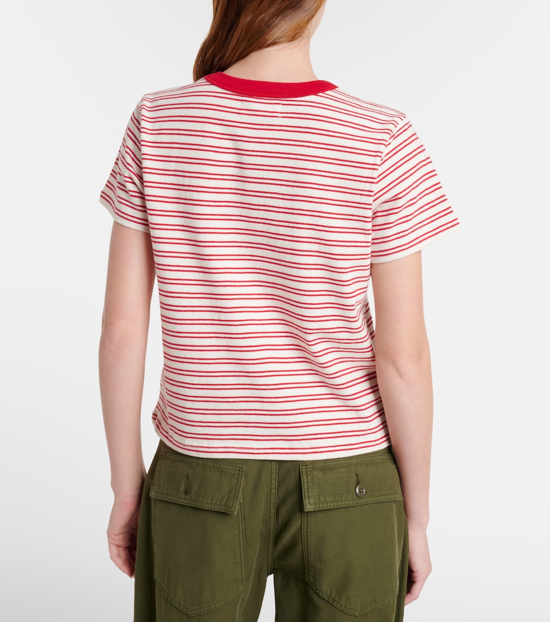 T-shirt Foster in jersey di cotone a righe | Velvet