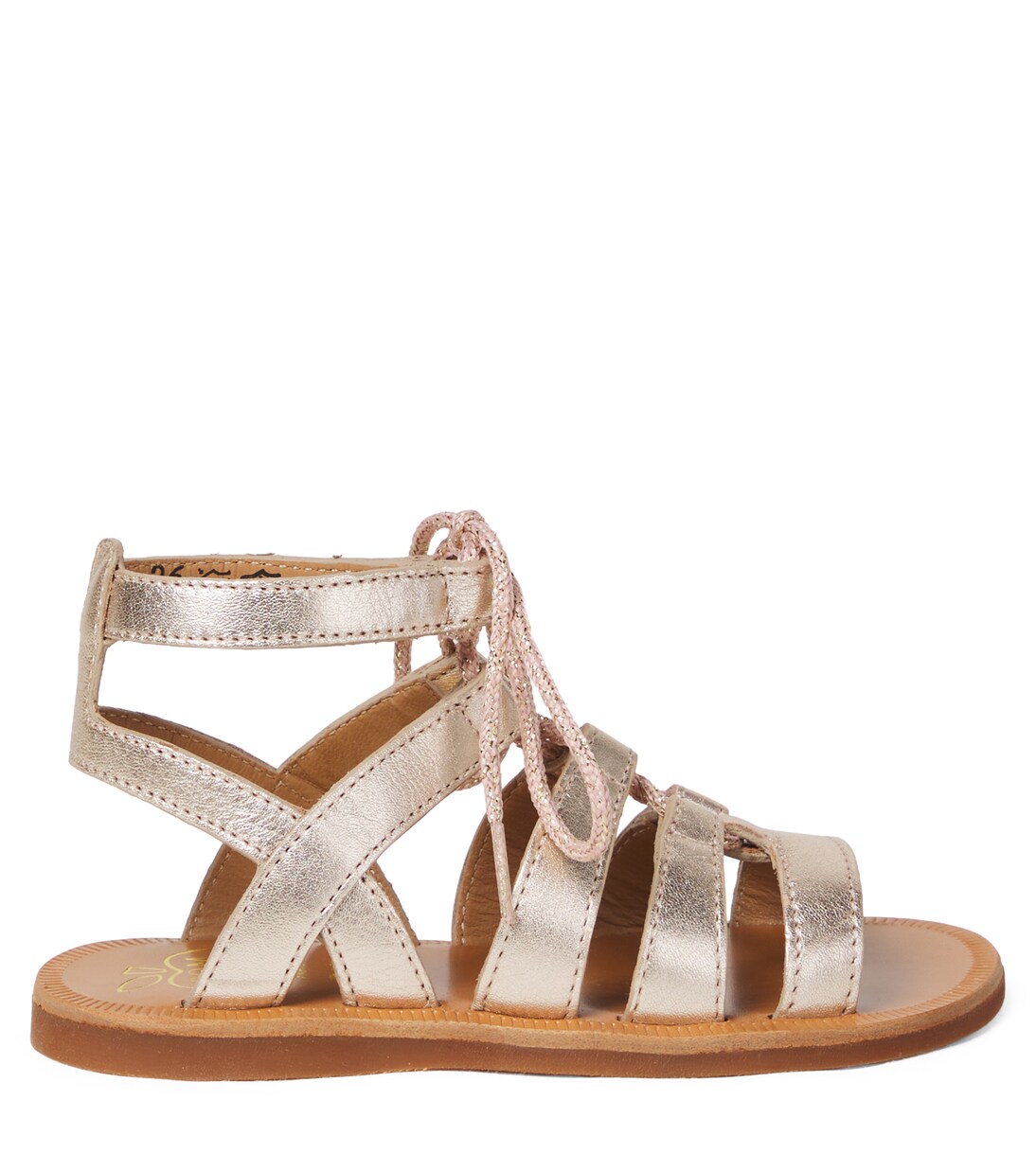 Sandali Plagette Guily in pelle metallizzata | Pom d'Api