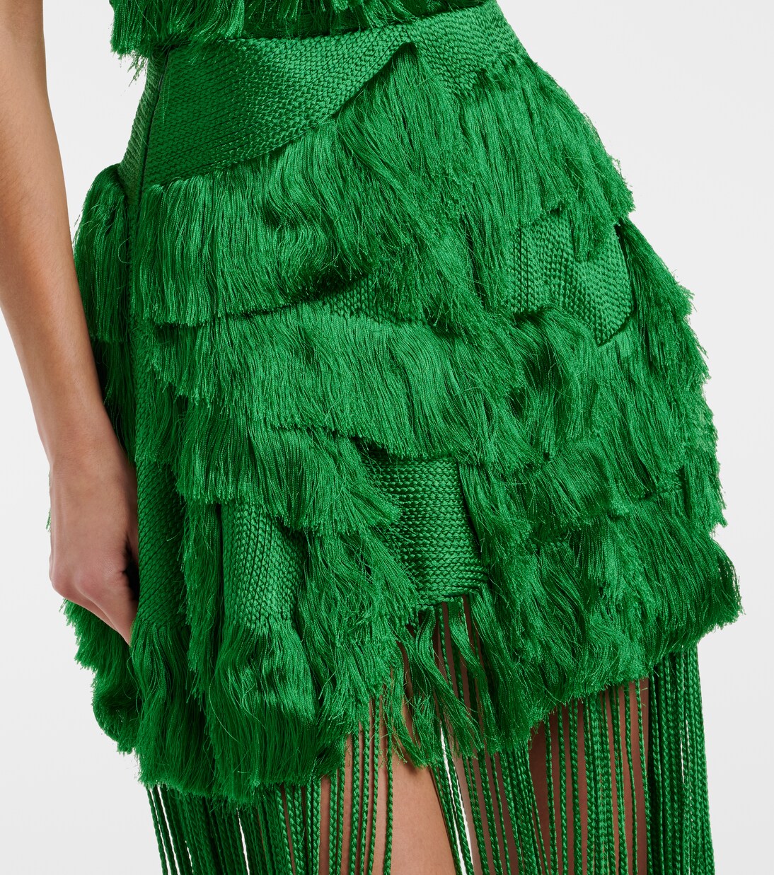 드레이프 프린지 미니스커트  | Xu Zhi