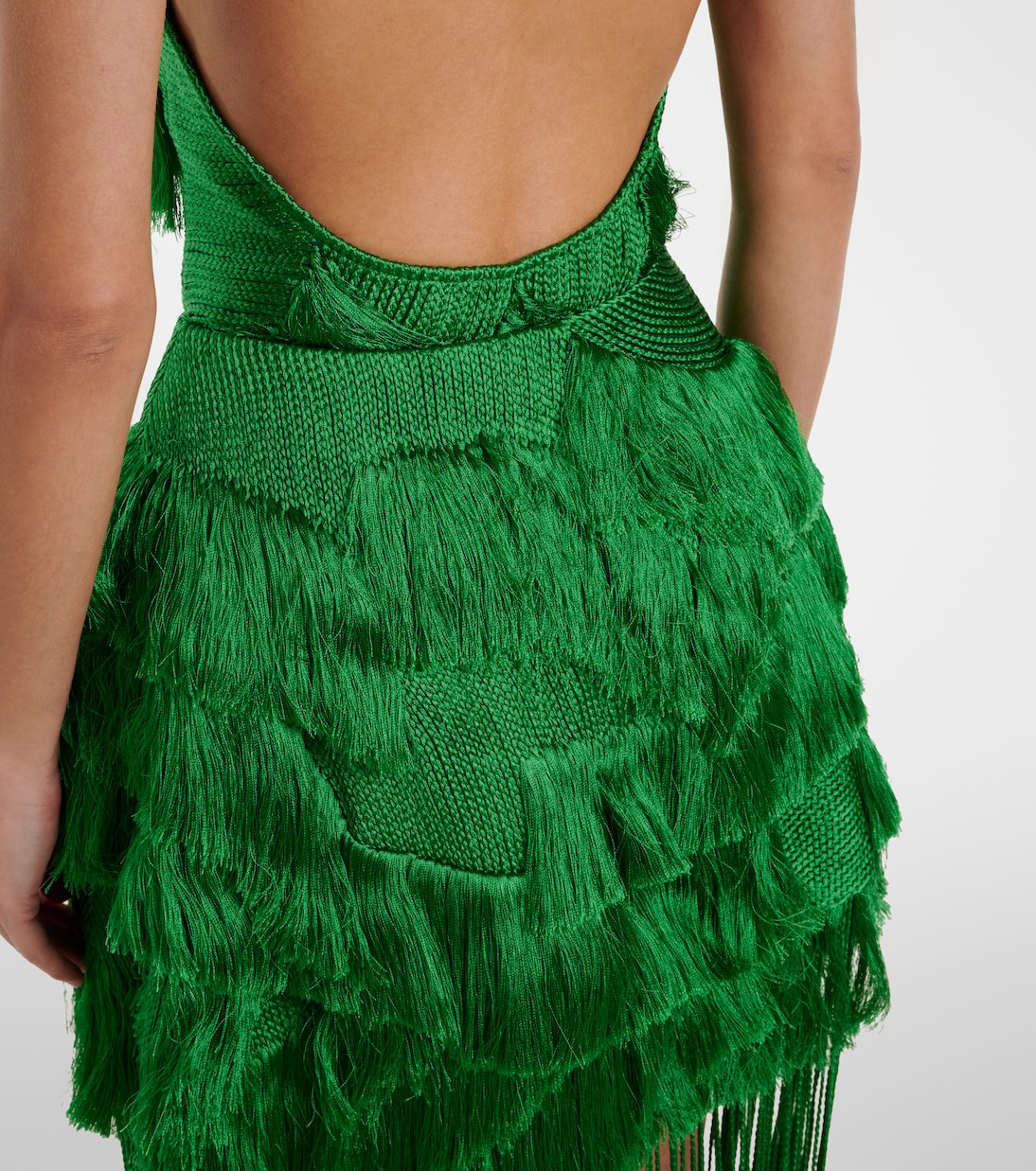 드레이프 프린지 미니스커트  | Xu Zhi