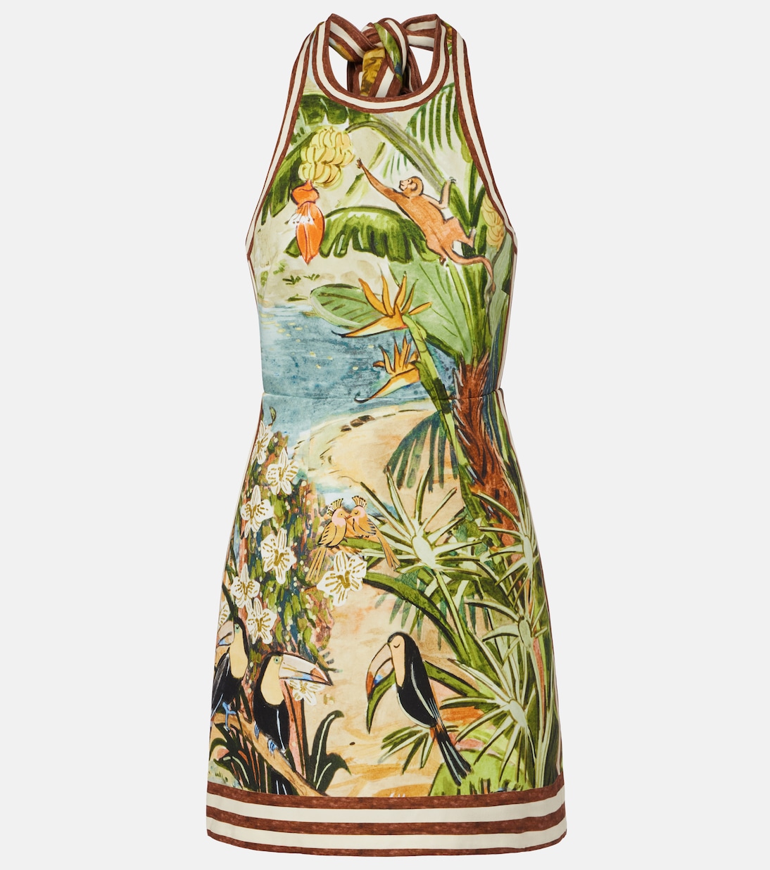 Toucan Tango printed cotton minidress | Alémais
