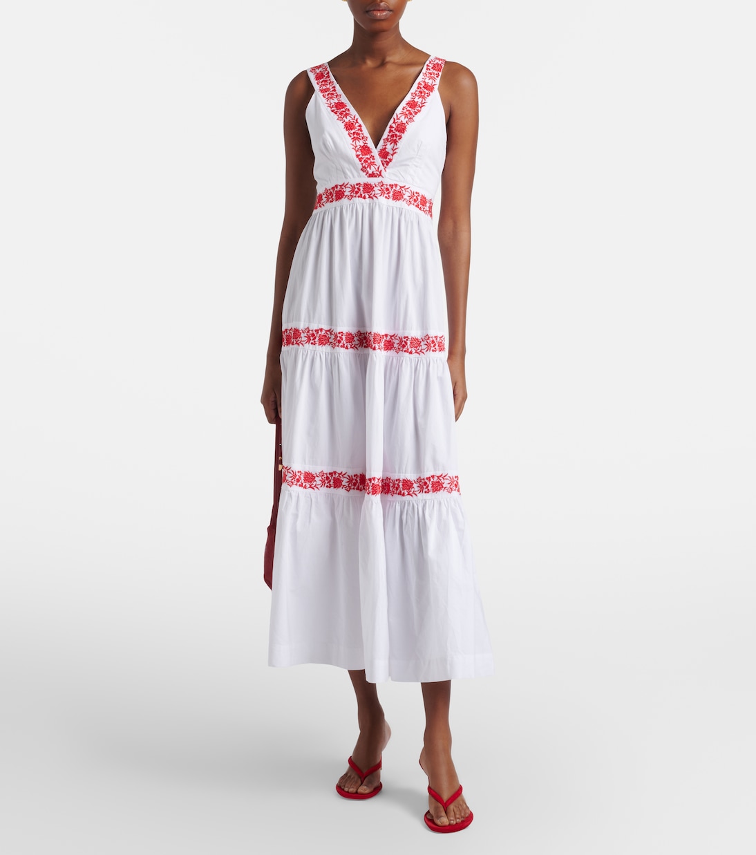 Petalia embroidered cotton maxi dress | Heidi Klein