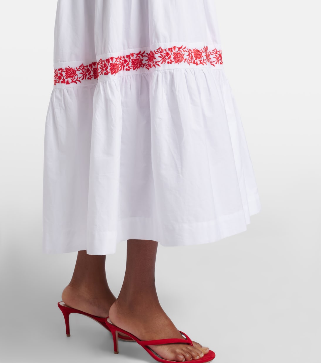 Petalia embroidered cotton maxi dress | Heidi Klein