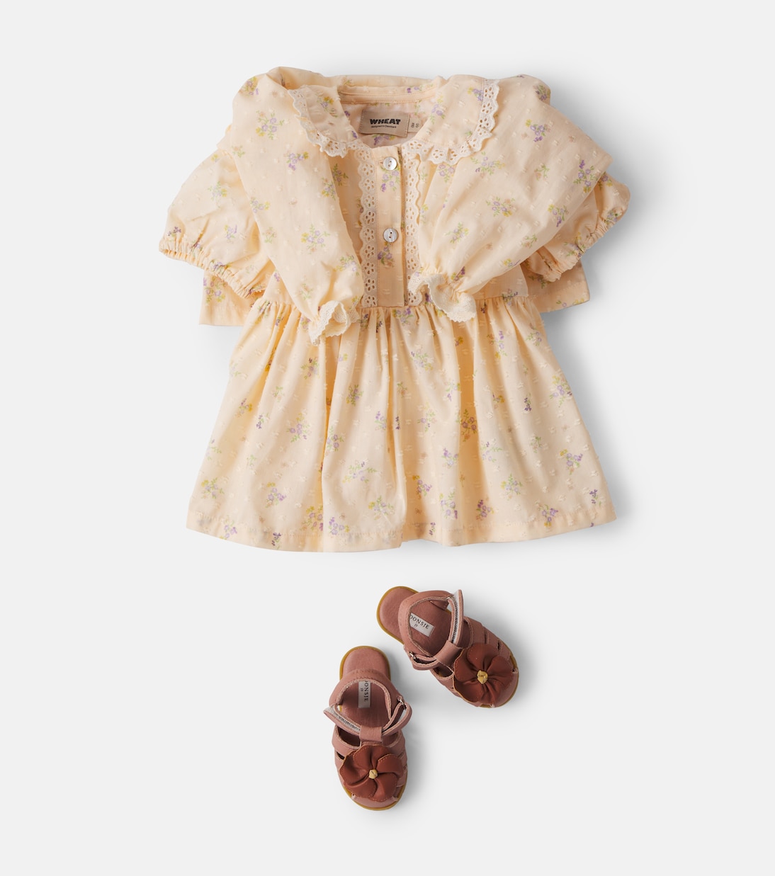 Baby Adele floral cotton dress | Wheat
