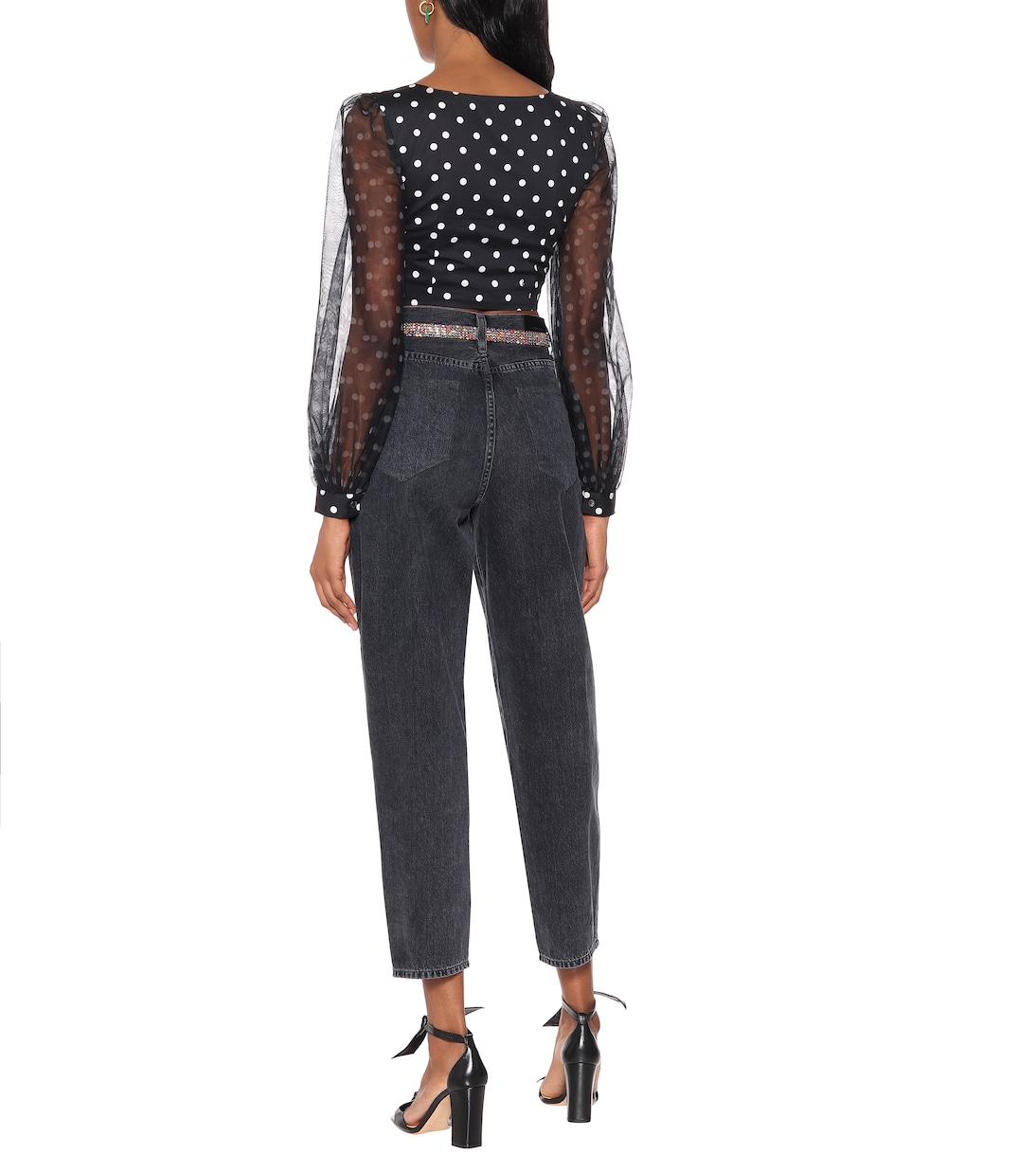Rose polka-dot cotton-blend top | Staud