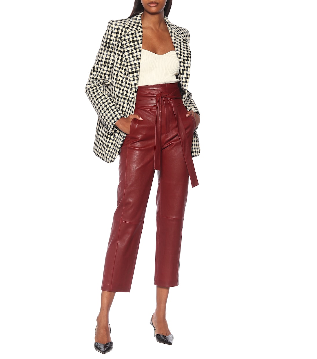 Pantaloni Katousha a vita alta in pelle | Stouls