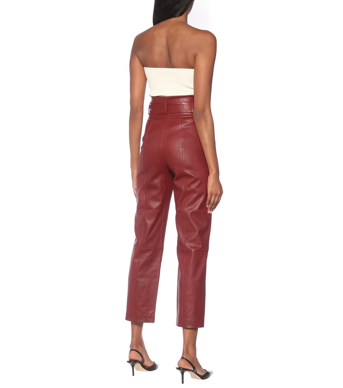 Pantaloni Katousha a vita alta in pelle | Stouls