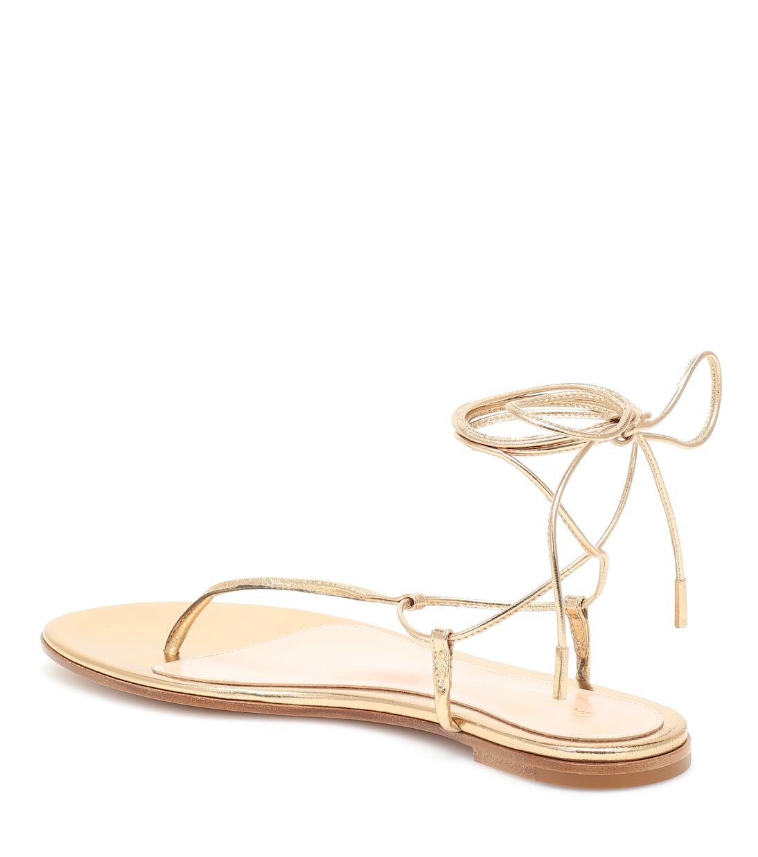 Sandalen Gwyneth aus Metallic-Leder | Gianvito Rossi