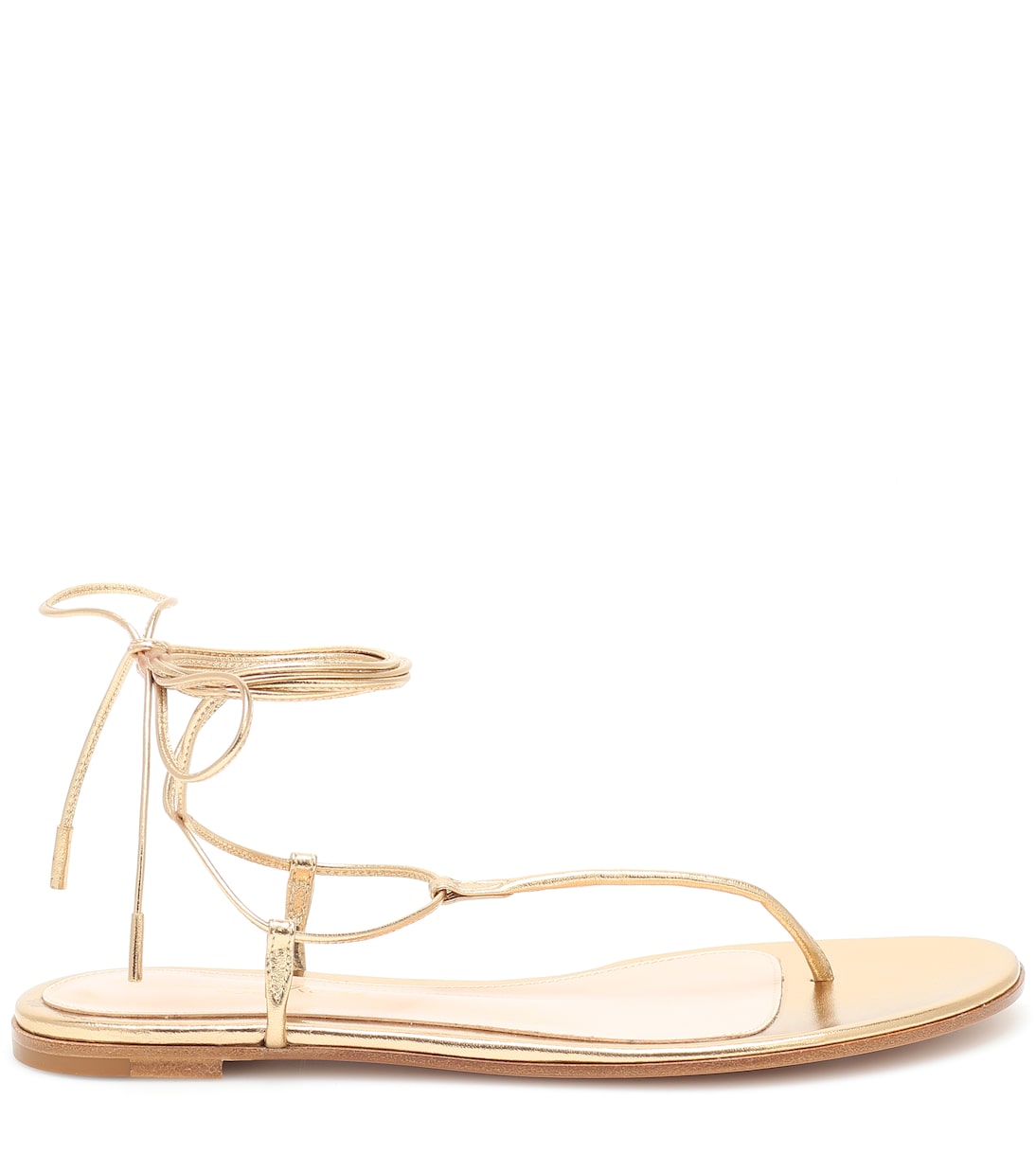 Sandalen Gwyneth aus Metallic-Leder | Gianvito Rossi