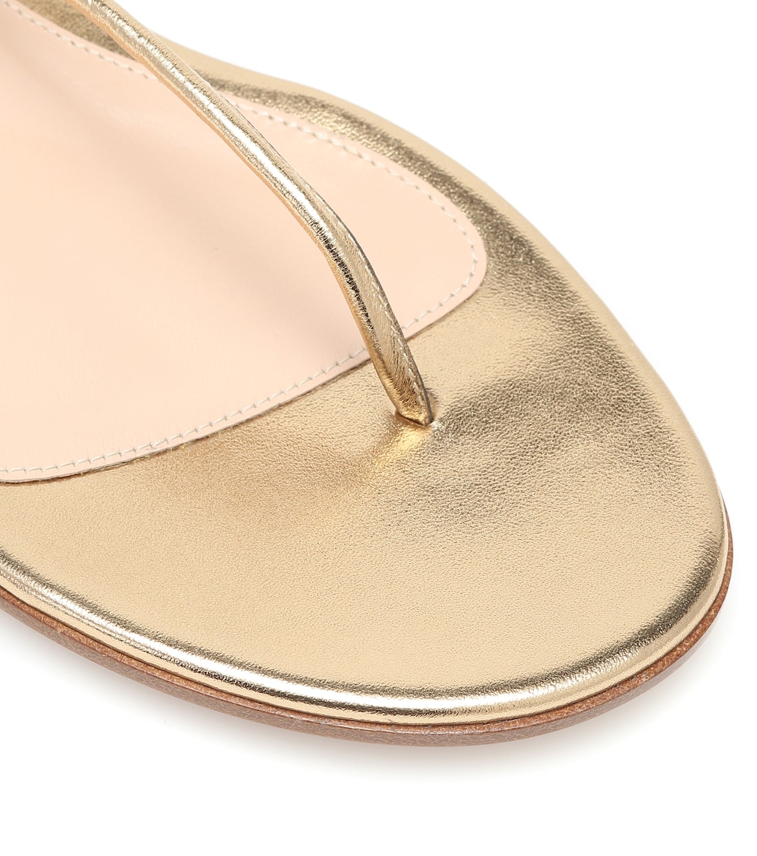 Sandalen Gwyneth aus Metallic-Leder | Gianvito Rossi