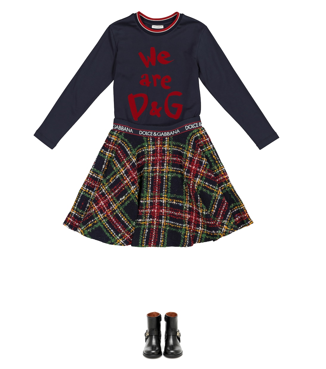 Karierter Rock aus Tartan | Dolce&Gabbana Kids