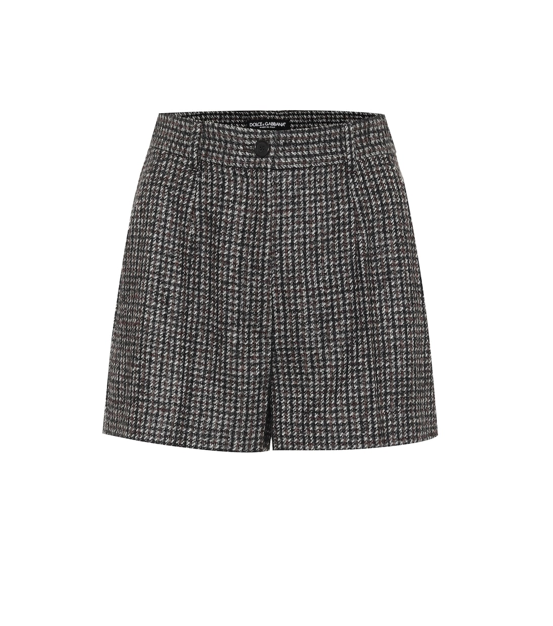 Checked high-rise wool-blend shorts | Dolce&Gabbana