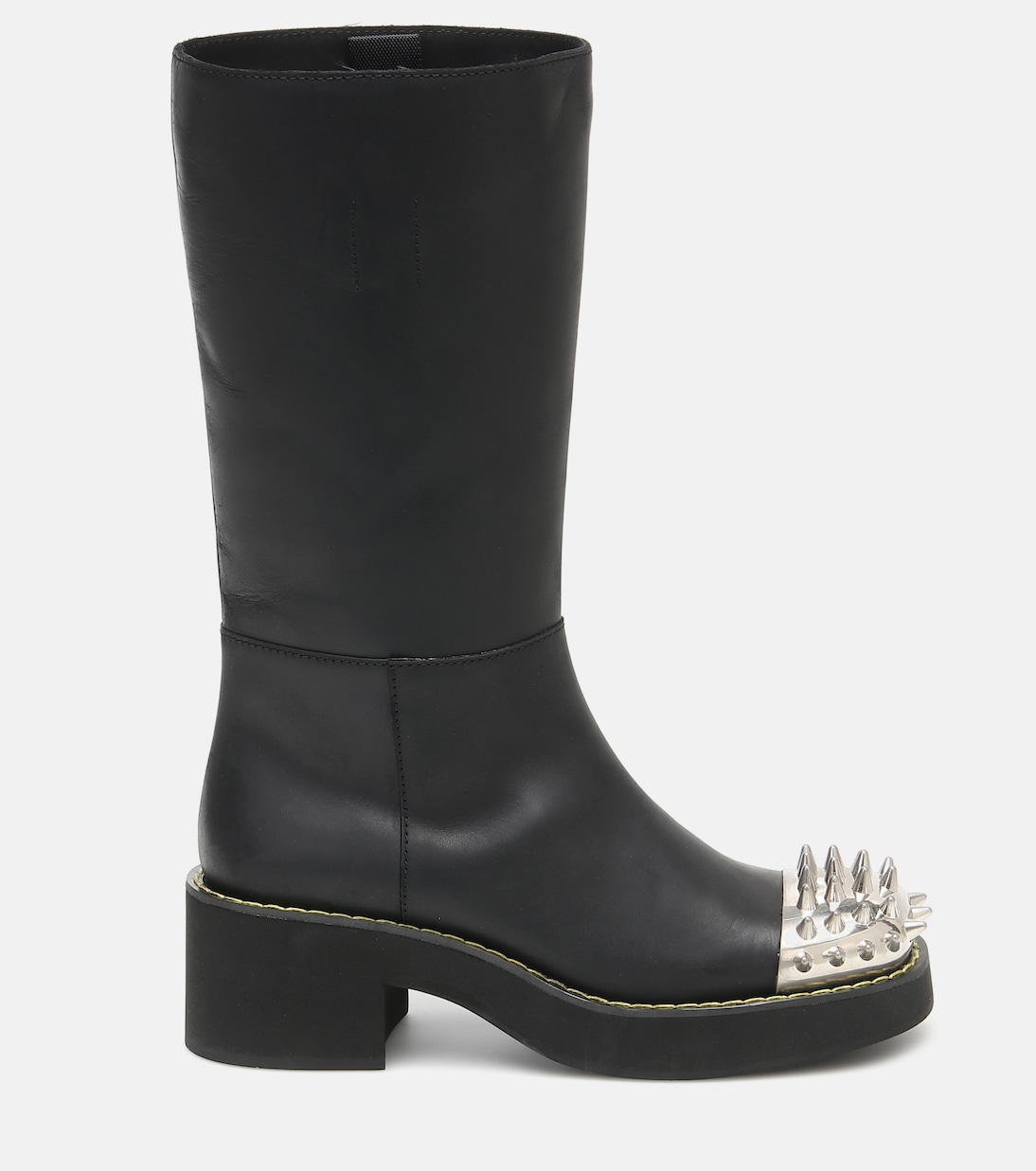 Stivali in pelle con borchie | Miu Miu