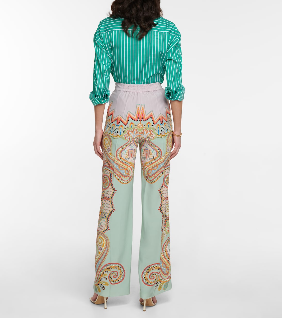 Pantalon à taille haute en soie | Etro