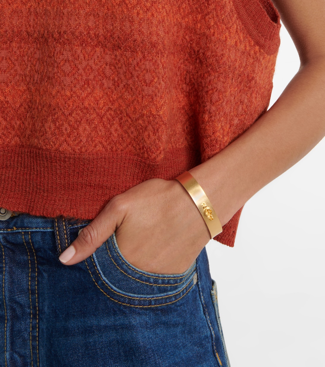 Bracciale in argento con logo | Maison Margiela