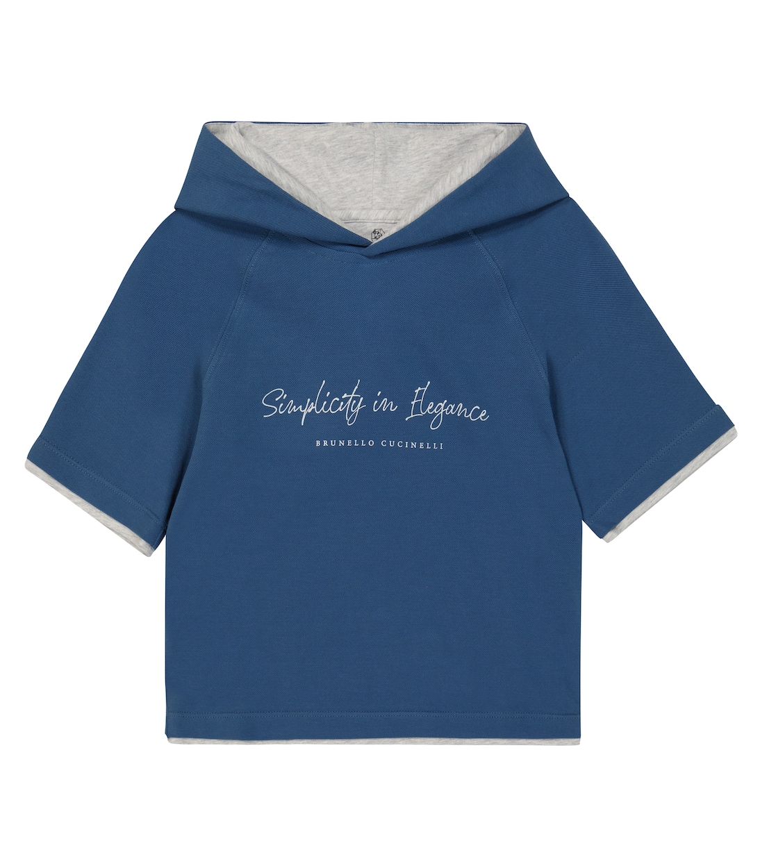 Camiseta de algodón con capucha | Brunello Cucinelli Kids