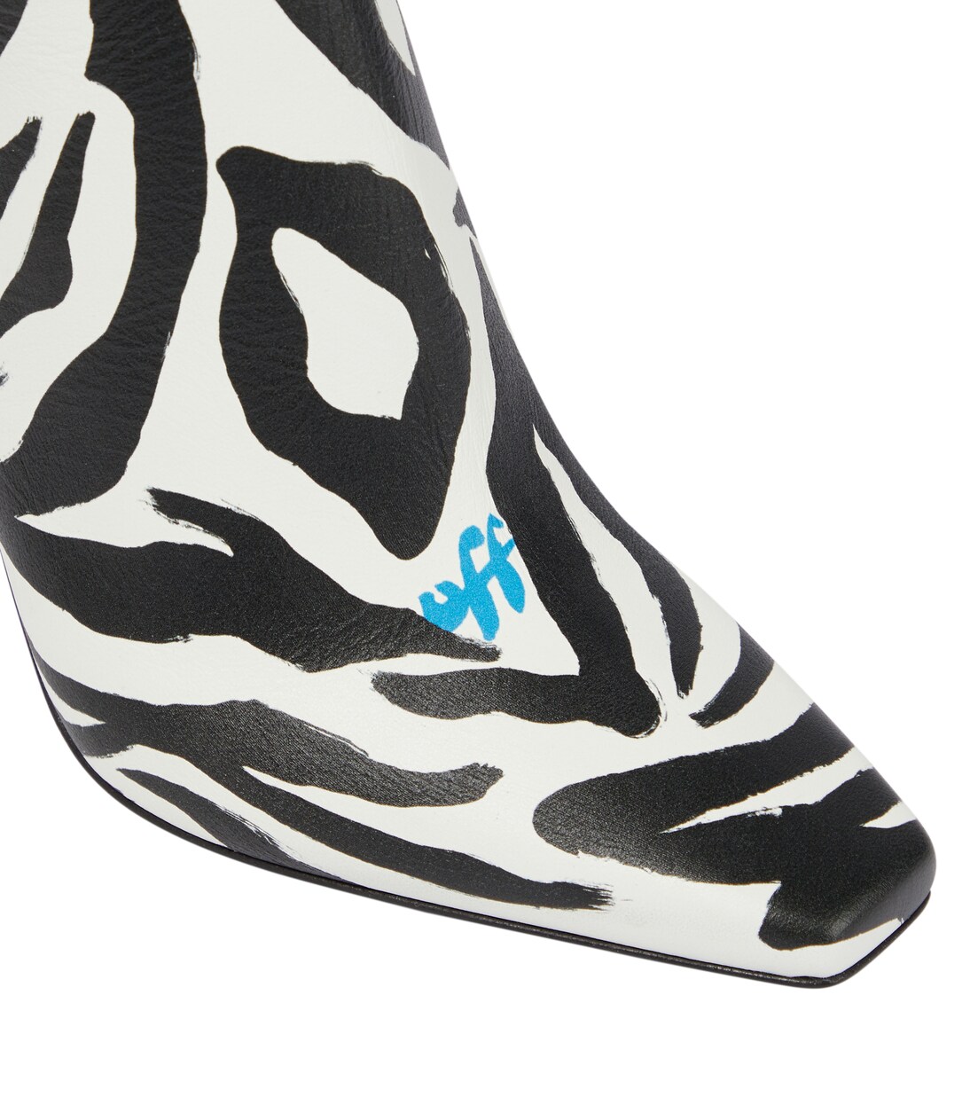 Allen zebra-print leather ankle boots | Off-White