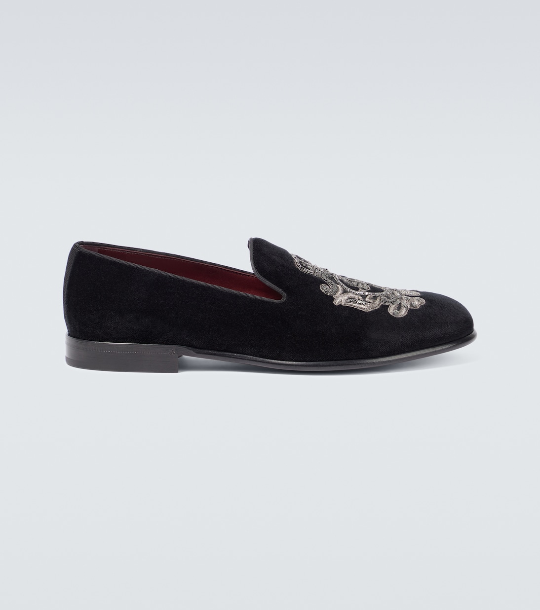 Bestickte Slippers aus Samt | Dolce&Gabbana