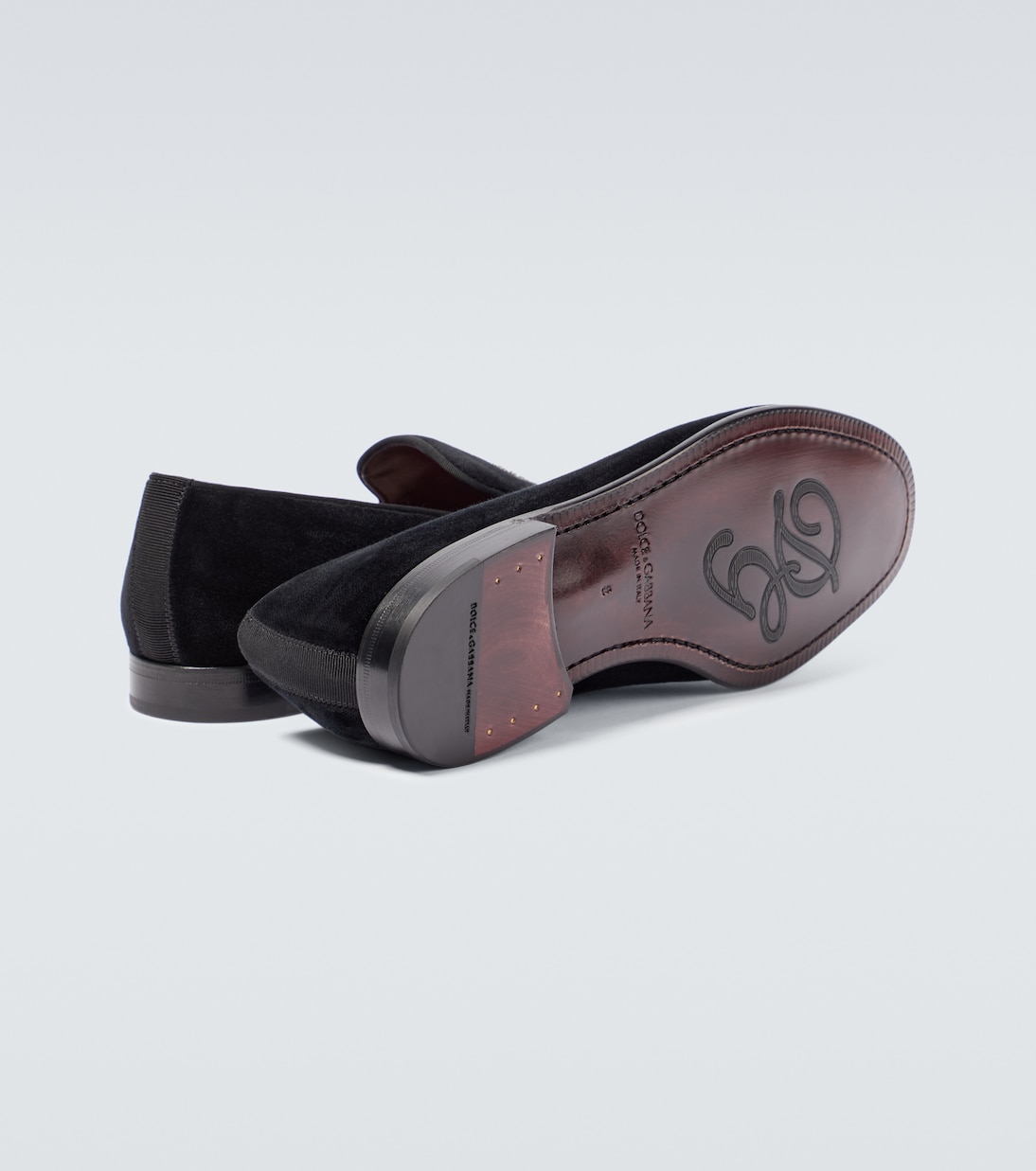 Bestickte Slippers aus Samt | Dolce&Gabbana