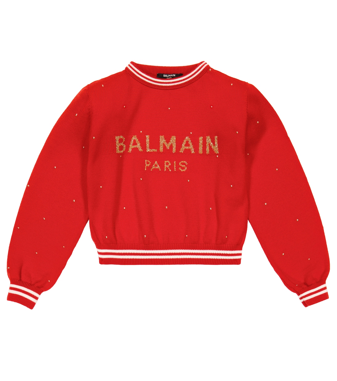 Logo提花初剪羊毛运动衫 | Balmain Kids