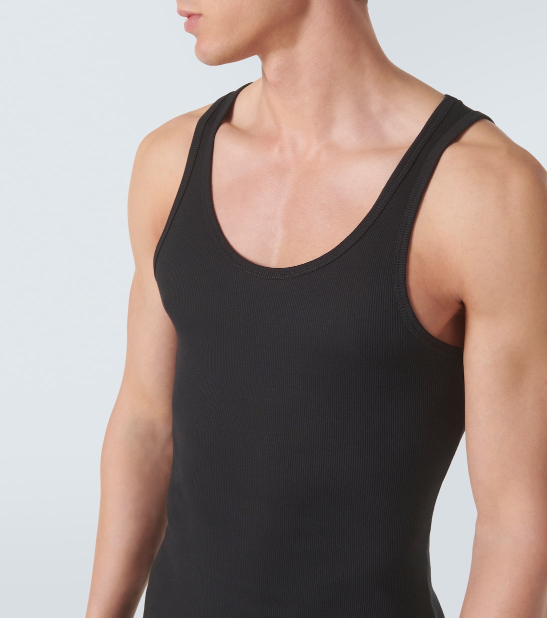 Top en mezcla de algodón acanalado | Tom Ford