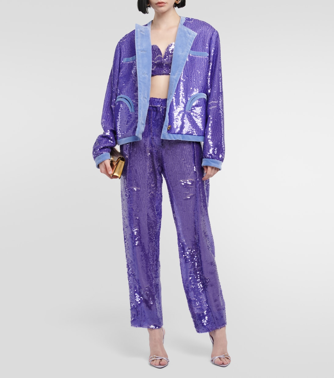 Pantaloni a gamba larga Sorraia con paillettes | Blazé Milano