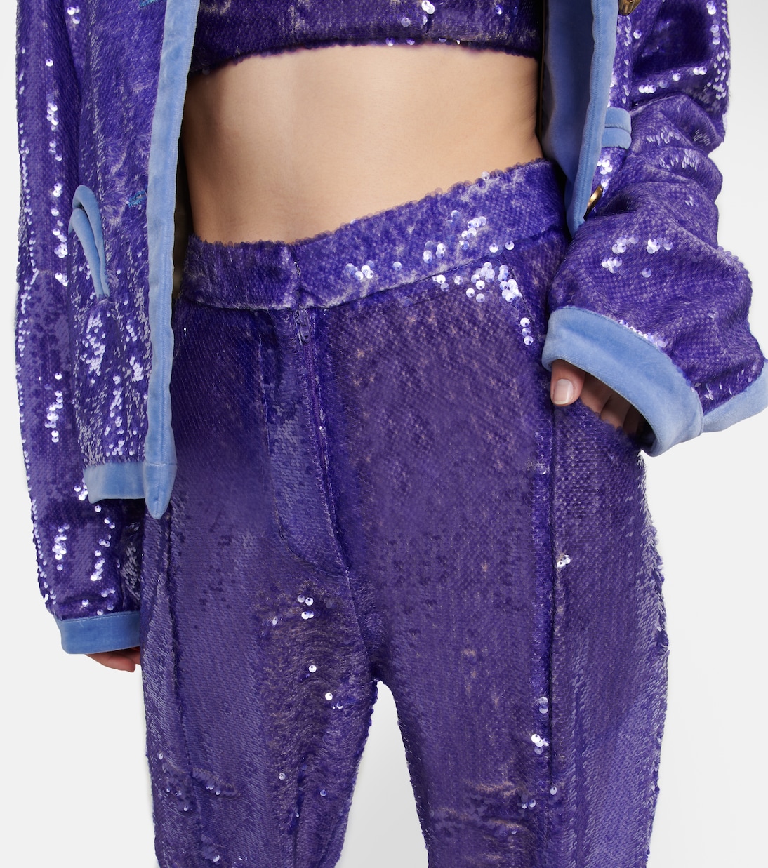 Pantaloni a gamba larga Sorraia con paillettes | Blazé Milano